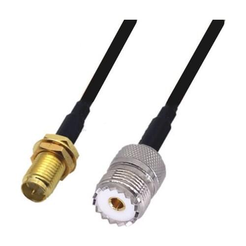 RG58 Cable RP-SMA Female to UHF SO239 Female Connector WiFi Antenna Extension Pigtail jumper cable