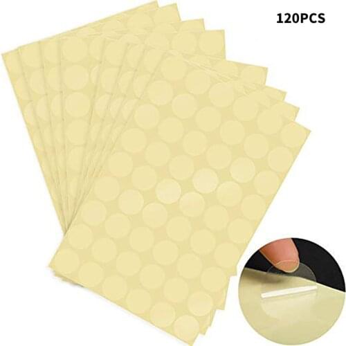 120 Pcs Round Transparent Labels Circle PVC Scrapbooking Labels Seal Sticker DIY Self-Adhesive Gift Sticker Dia1.5cm/2.5cm/3.0cm