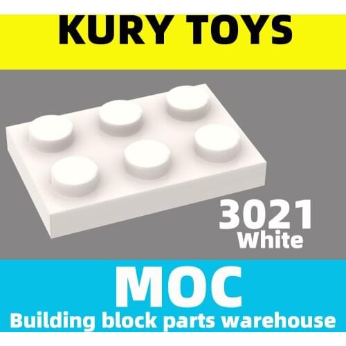 Kury Toys DIY MOC For 3021 100pcs Building block parts For Plate 2 x 3 For toy brick