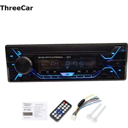Hot-selling 4*45W high-power 1 Din Car MP3 Player With BT/TF Card FM Radio AUX Stereo For Car Dashboard Universal