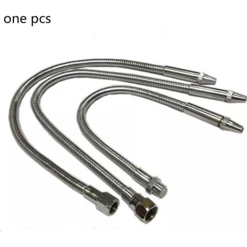 1/4" 3/8" 1/2" Metal Flexible Round Nozzle Water Oil Coolant Pipe Hose 200mm to 1000mm Lathe Switch Round Nozzle