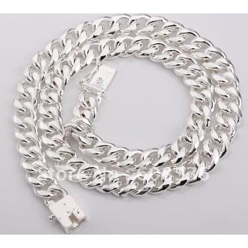 Fashion jewelry, Silver color plated 10mm MENS SOLID Necklace ,HOT SAL N121