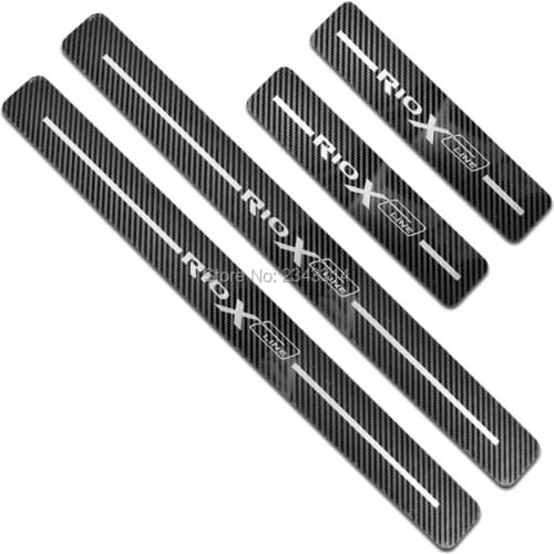 For KIA RIO 3 4 X-LINE 2017 2018 2019 Stainless Door Sill Kick Scuff Plate Protectors Trim Guard Cover Car Styling Accessories