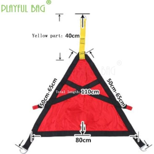Outdoor triangular rescue belt high-altitude fire safety belt underground rescue belt childrens ZL36