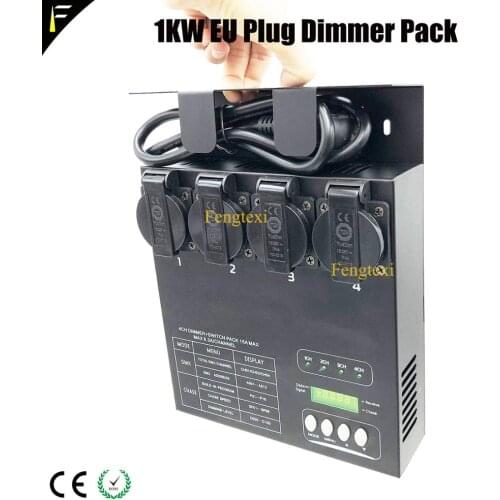 New 4CH Euro Plug Stage Light Dimmer Pack 1kw Each Channels DMX Controller Switching Pack