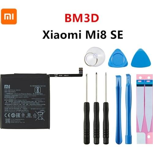 Xiao mi 100% Orginal BM3D 3020mAh Battery For Xiaomi Mi 8 SE Mi8 SE Mi8SE BM3D High Quality Phone Replacement Batteries +Tools