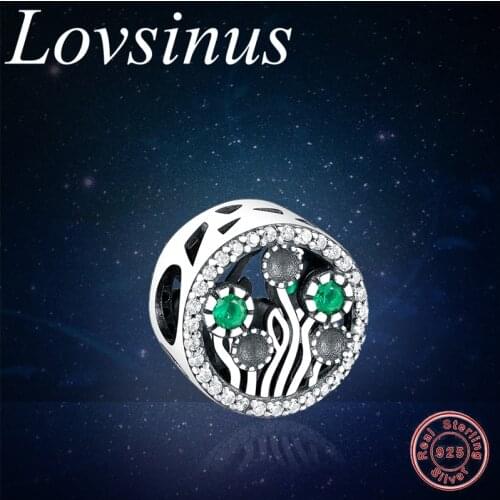 Fit Original European Charms Bracelet Jewelry 100% 925 Sterling Silver Round Charm Green Enamel Beads For Women Jewelry Making