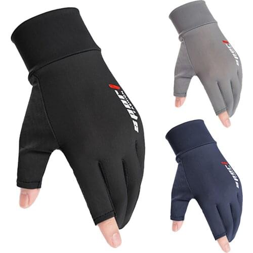 Fishing Gloves Ice Summer Sunscreen Breathable Cycling Sports Gloves Non Slip Full Finger Half Finger Glove Fishing Supplies