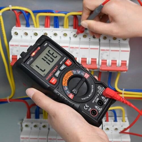 Profesional Digital Multimeter Mini Automotive Tester NCV 600V 10A AC DC Ohm Capacitance Hz Transistor Tester HABOTEST HT113