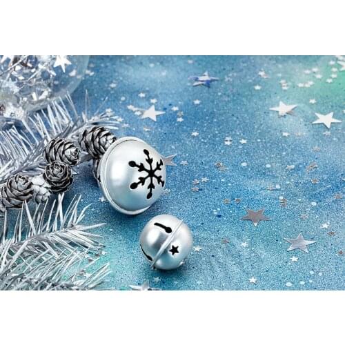 Christmas little bell backdrops background vinyl newborn blue photography backdrop for photo studio accessory fotografia LV-1261