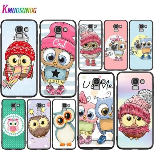 Cute Owl Hearts Lover For Samsung Galaxy J2 J3 J4 Core J5 J6 J7 J8 Prime duo Plus 2018 2017 2016 Silicone Phone Cover