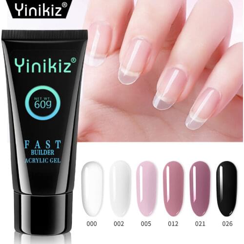 Yinikiz Poly Extension Nail Gel 60g Hard Jelly Builder Gel UV Soak Off Camouflage Fast Nail Extended Manicure Gel Polish