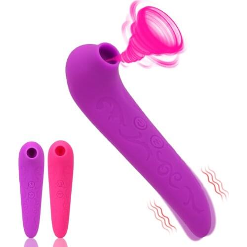 OLO Dual Use Oral Sex Vibrator Wand Sucking Vibrator Vibrating Nipple Clit Sucker Clitoris Stimulator Sex Toy for Women Sex Shop