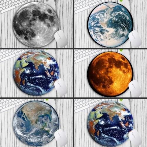 XGZ Moon Map Pattern Round Mouse Pad Notebook Computer Gaming Mouse Pad Desk Mat 200X200/220x220mm