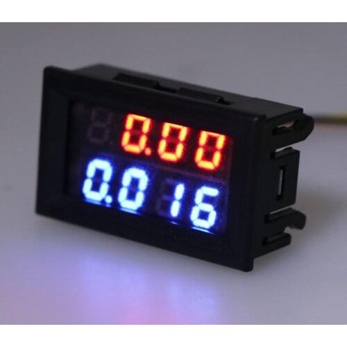 0.28" Mini Digital DC Voltmeter Ammeter 4 Digit 5 Wire Voltage Current Meter 0-200V 0-10A