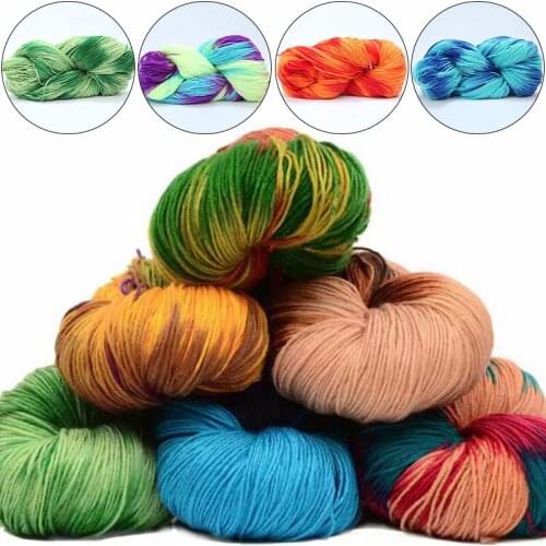 1Roll Baby Scarf Knitting Wool Yarn Hand Crocheted Multicolor 50G Cotton Wool Yarn Soft