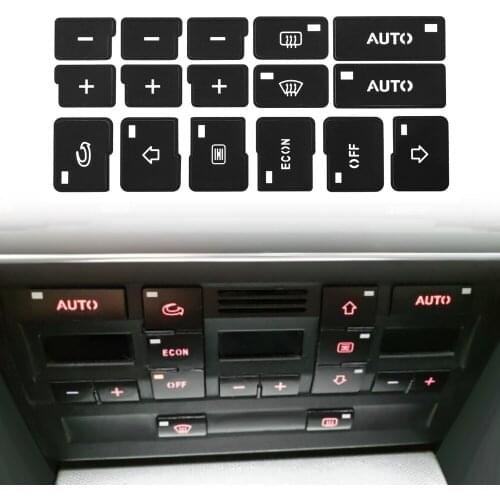 1 Pcs with 16Keys Car Air Condition AC Climate Control Button Repair Stickers Decals for Audi A4 B6 B7 2000 2001 2002 2003 2004