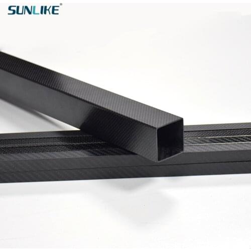 1 Pcs High-Strength 3K Carbon Fiber Square Tube With A Length Of 800mm And A Diameter Of 15MM