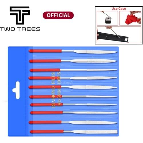 10Pcs Mini 140*3mm Needle File Set Diamond Handy Tools for Ceramic Glass Gem Stone Hobbies Crafts and 3D printing models