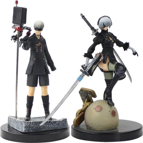 14cm Anime NieR Automata 2B YoRHa No.2 Type B 2B No.9 Type S 9S Cartoon Ps4 Game PVC Action Figure Model Collectible Toy Doll