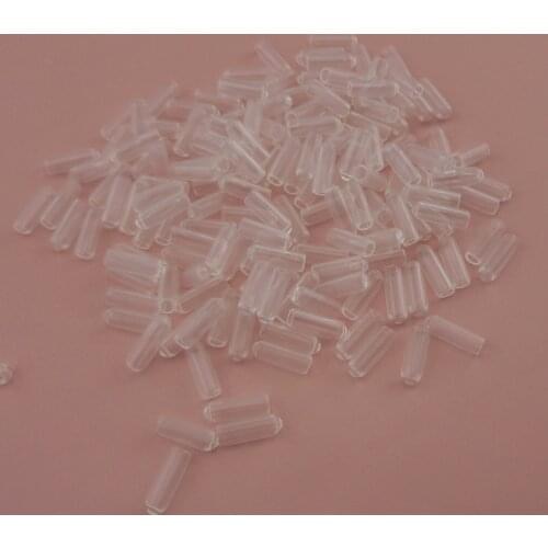 200PCS Medium Size inner 3.5mm Clear Rubber tips for the end of 4mm,5mm Metal headbands to protect from hurt,Hairbands ends