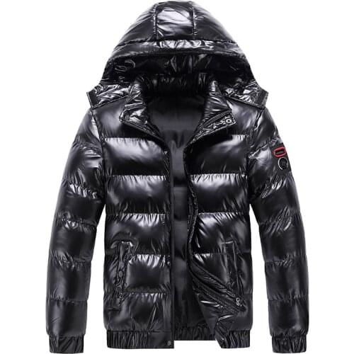 M-4XL 2021 Mens Winter Fashion Warm Cotton jackets Coat Bubble Coat Streetwear Motorcycle Coat Fashion Casual Jacket Tops