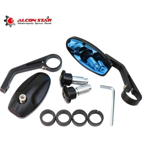 Alconstar- Motorcycle Bike Cruiser Chopper ATV Aluminum 7/8'' 22mm Bar End Side Rear View Mirror For KTM BMW Ducati Aprilia