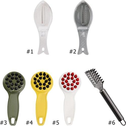 Fast Fish Skin Brush Scraping Fishing Scale Brush Graters Fast Remove Fish Knife Cleaning Peeler Scaler Scraper Kitchen Gadgets