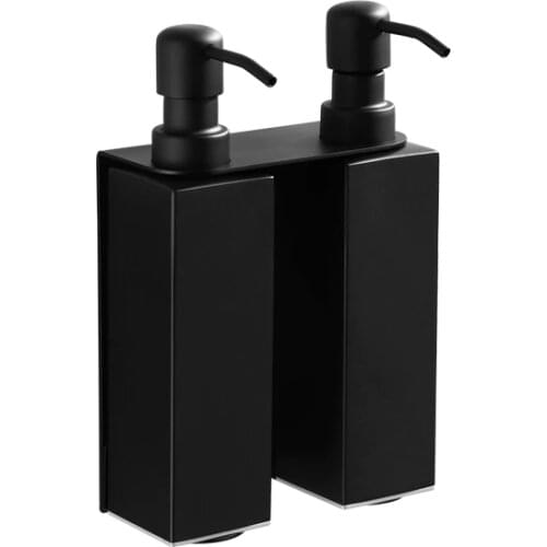 Soap Dispenser Wall mounted Black bathroom Hand Liquid Soap Dispenser/kitchen soap dispenser 304 Stainless Steel Shampoo bottle
