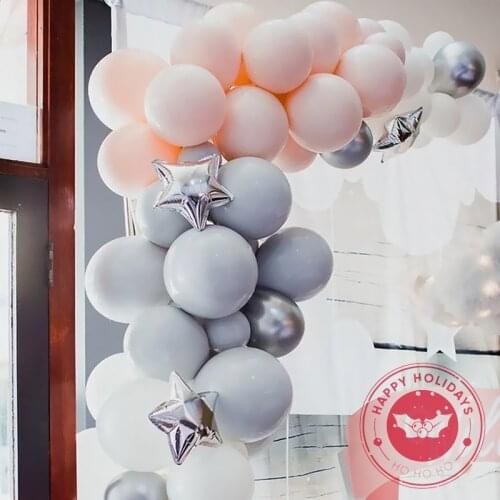 30-50pcs/lot gray latex balloons color macarone round 5-36inch inflatable helium birthday party balloons wholesale parties ball