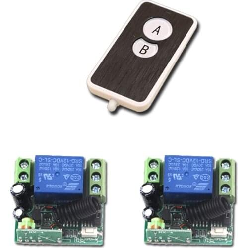 Hot Sales DC 12V Mini Wireless Remote Control Switch 1Channal Intelligent Family System 2pcs Receiver+1pcs Transmitter