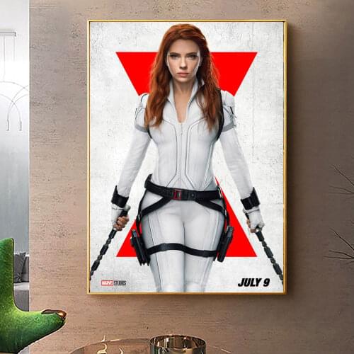 HD Prints Wall Art Home Canvas Decor Paintings Marvel Superhero 2021 Black Widow Movie Poster For Nordic Living Room Decoration