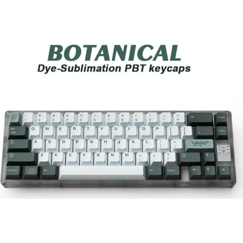 GMK 132 Key OEM Height PBT Keycap Cherry Profile Botanical Keycaps MX Switch Mechanical Keyboard Sublimation Shading Key Cap