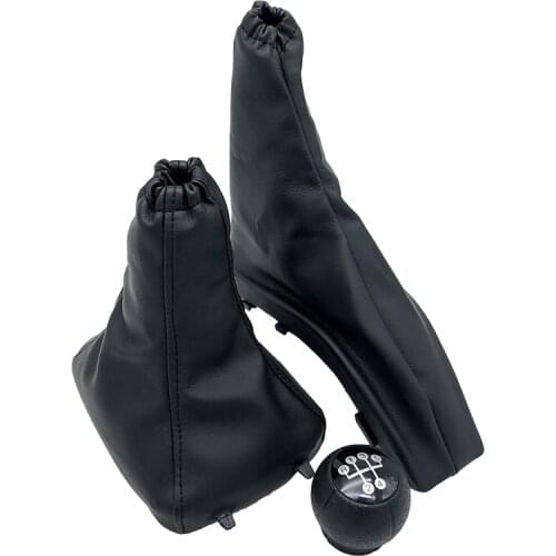 Leather Car Handbrake Gear Gaiter Dust Cover Gear Shift Knob Gaitor Boot Cover for Vauxhall Opel Astra II G Zafira A 1998-2010