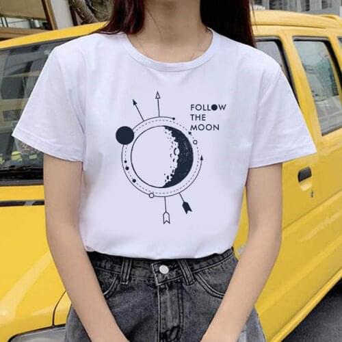 Summer Harajuku Graphic Women t shirt 2021 Fshion Simple Casual O-Neck Short Sleeve Summer Hipster T shirt tee shirt femme