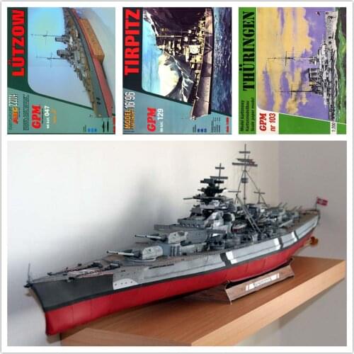 Paper Model About 90 Cm German Battleship Bismark G182 Manual DIY
