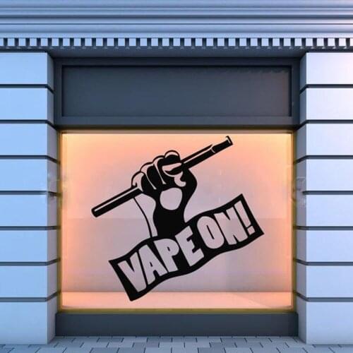 Vape Wall Stickers Quotes Vape On Art Wall Decals Wall Window Decoration Mural Room Design Self Adhesive Pattern Removable B274