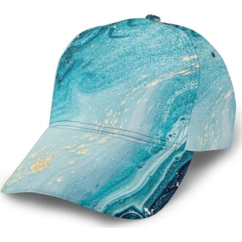 2021 Summer New Unisex Outdoor Sport Sunscreen Baseball Hat Running Visor Cap Agate Ripples Swirls Marble