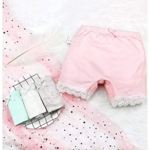 New Middle and Small Children Underwear Baby Brown Green White Solid Color Cotton Large Bread Pants Baby Briefs