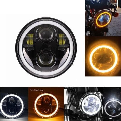New style Chrome 5.75 Inch LED Headlight 5 3/4" led DRL motorbike headlights for Harley Sportster 883 XL883 FXCW