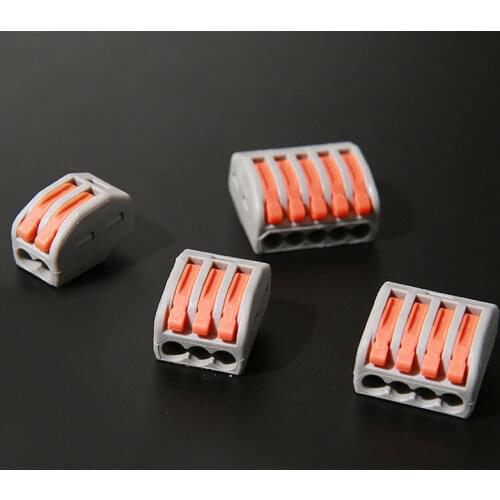 Electrical Cable Wire Connector Push-in Terminal Block Universal Fast Terminal Wiring Cable Connectors For Cable Connection