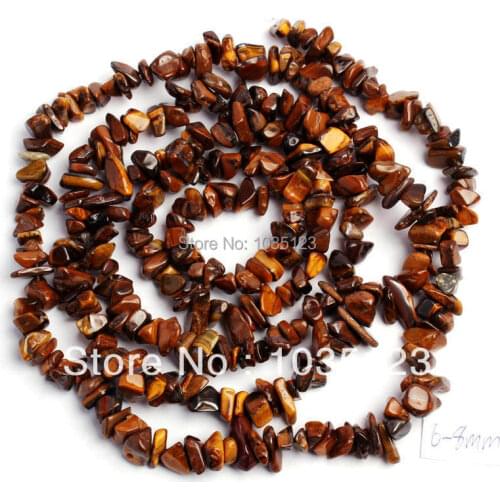 High Quality 5-8mm Pretty Natural Yellow Tigers Eye Freeform Gravel DIY Gems Loose Beads Strand 80-85cm Jewelry Making w371