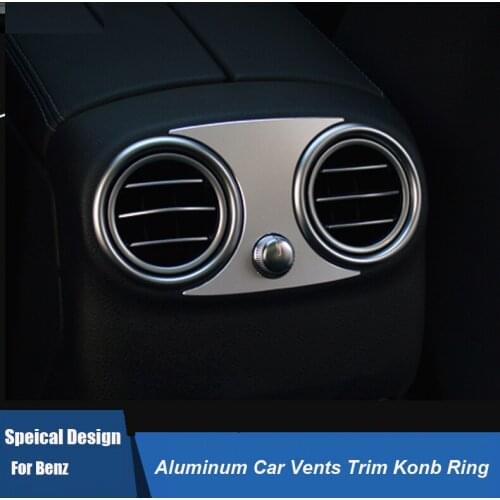 YUNC Aluminum alloy AMG Styling Car back air vents decoration For Mercedes-Benz C180L C200L C260L C300L GLC200 GLC260 GLC300
