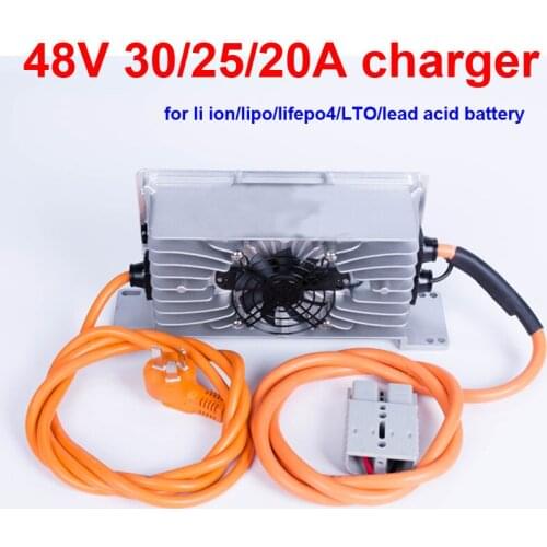 GTK 48v 25A 20A charger 48V 10A fast charger for 14s 13S 54.6V li ion 16s lifepo4 20s 56v LTO charger lead acid battery