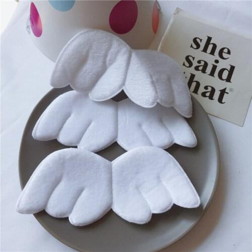 10pcs/lot 14cm 10pcs/lot furry felt Angel wing appliques for clothing DIY handmade Children Hair Accessories and Clothes