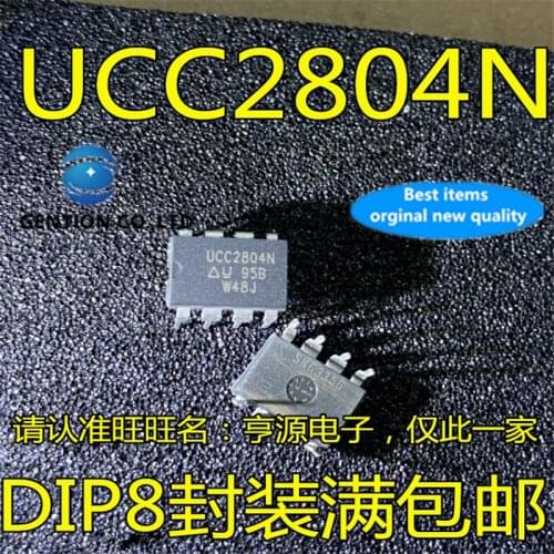 10Pcs UCC2804 UCC2804N DIP-8 Current mode PWM control IC chip in stock 100% new and original