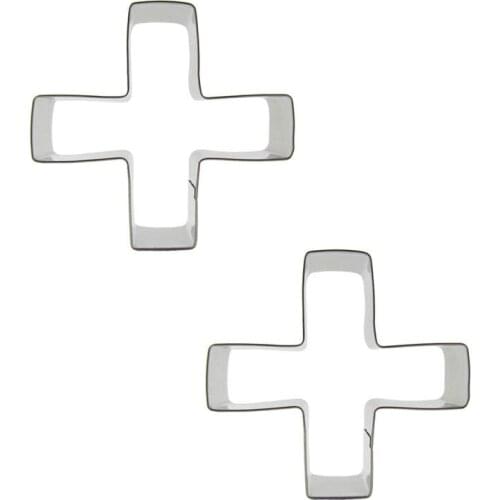 Cross shape 2 piece biscuit cutting molds, baking tools, cake decorating soft candy tools