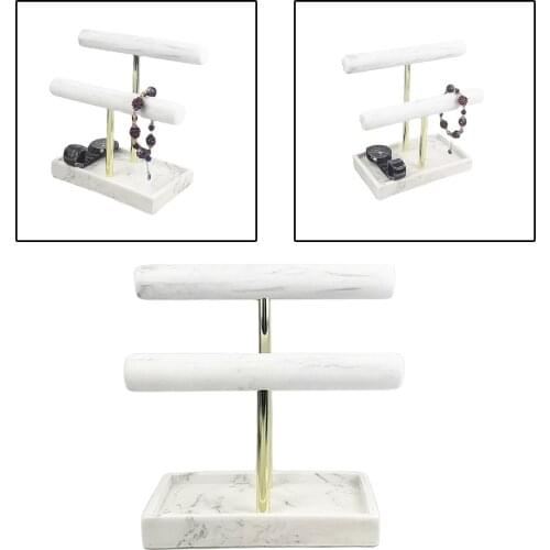 2 Tier Bracelet Display Stand Bangle Storage Shop Watch Jewelry Organizer Holder Showcase Desktop Home Decor