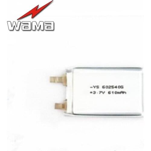 4pcs/lot 602540 610mAh 3.7V Bluetooth Headset Battery Beauty Equipment Lithium Batteries Rechargeable Battery