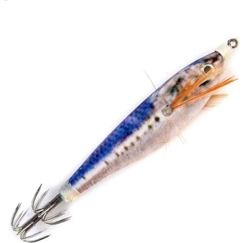 8CM 10g Fish King Squid Hook Sub Bait Artificial Luminous carp Fishing lure Gear Pseudoprawn Egi